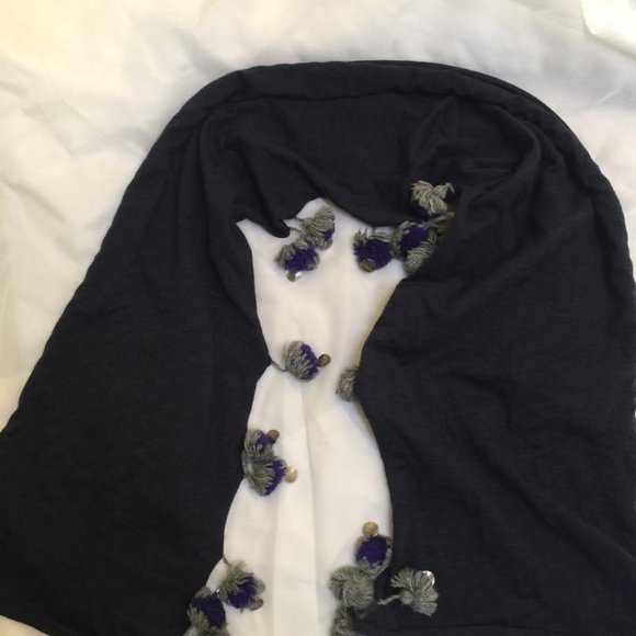 Burberry - Merino Wool scarf - Navy - Picture 3 of 4